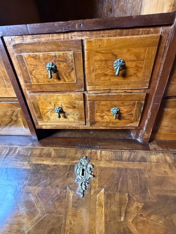 18th Century German Walnut Bureau Cabinet with Drawers and Fall Front, c.1780 - Image 6