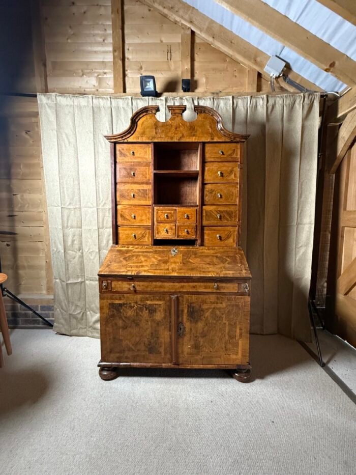 18th Century German Walnut Bureau Cabinet with Drawers and Fall Front, c.1780 - Image 7