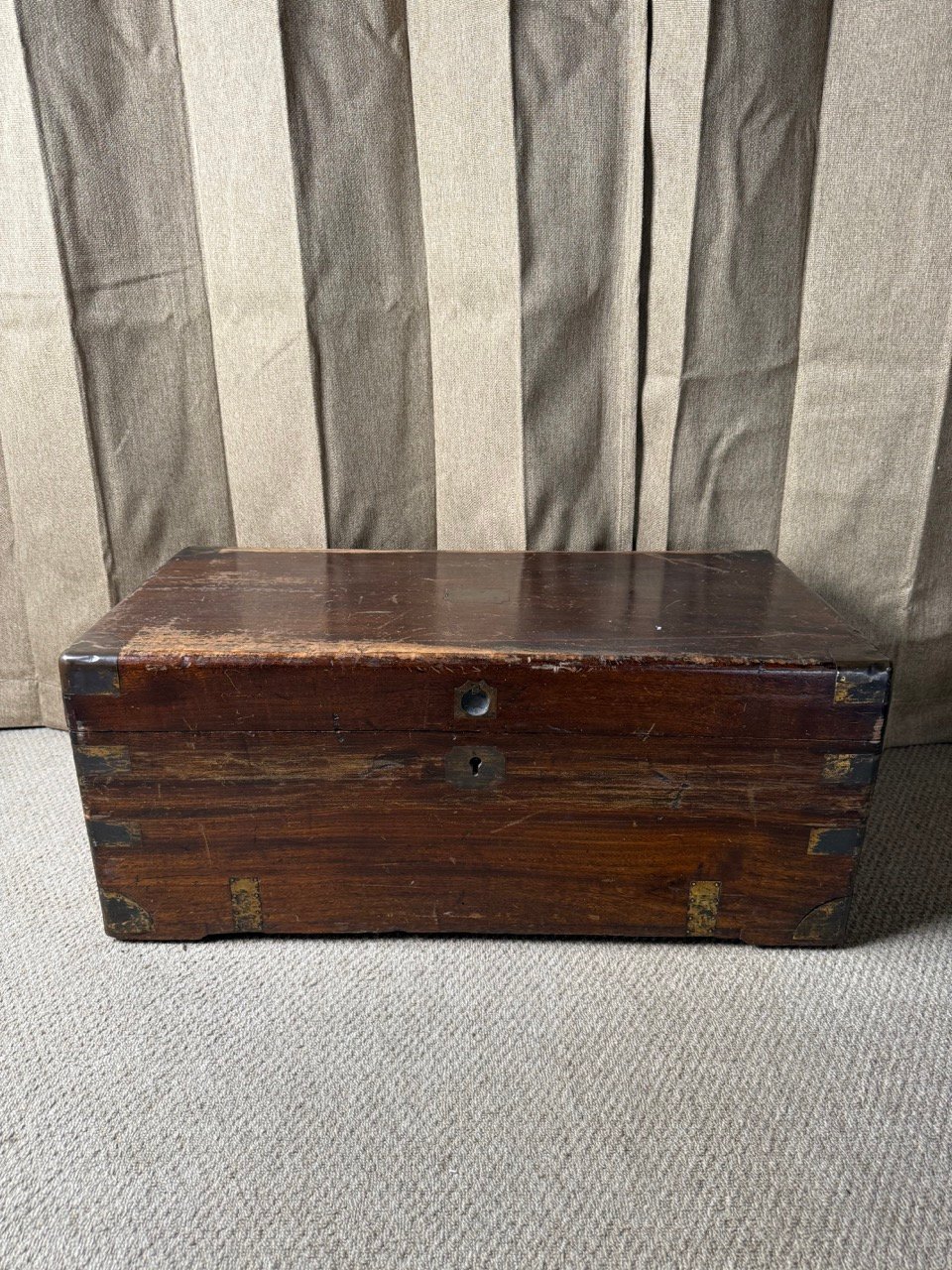 19th Century Victorian Camphorwood Ships Chest