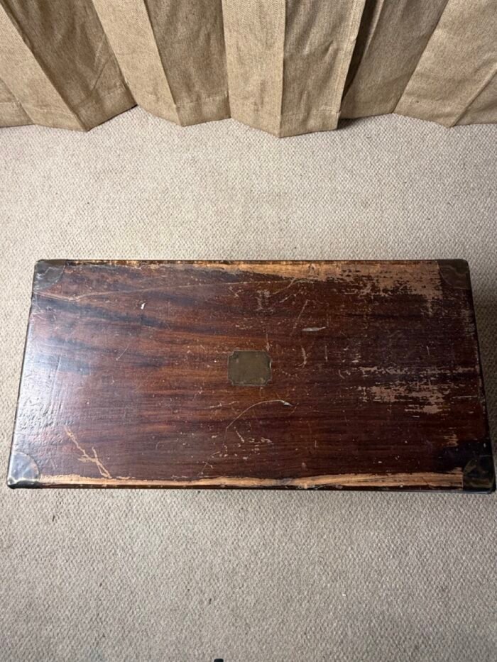 19th Century Victorian Camphorwood Ships Chest - Image 5