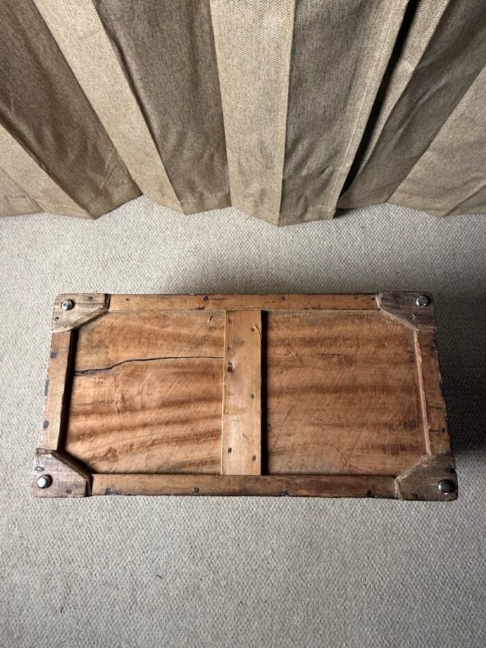 19th Century Victorian Camphorwood Ships Chest - Image 7